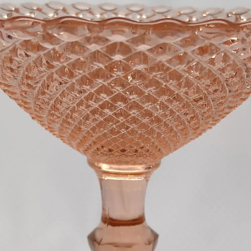 Anchor Hocking Pink Depression Glass Miss America Pedestal Candy Dish Vintage
